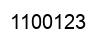 Number 1100123 black image