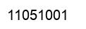 Number 11051001 black image