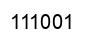 Number 111001 black image
