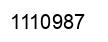 Number 1110987 black image