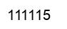 Number 111115 black image