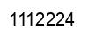 Number 1112224 black image