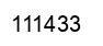 Número 111433 imagen negro
