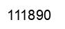 Número 111890 imagen negro