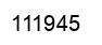 Number 111945 black image