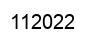Number 112022 black image