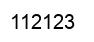 Number 112123 black image