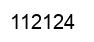Number 112124 black image