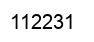 Number 112231 black image