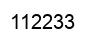 Number 112233 black image