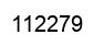Number 112279 black image