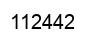 Number 112442 black image