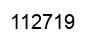 Number 112719 black image