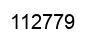 Number 112779 black image