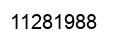 Number 11281988 black image