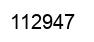 Number 112947 black image