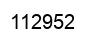 Number 112952 black image