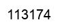 Number 113174 black image