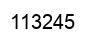 Number 113245 black image
