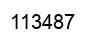 Number 113487 black image