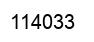Number 114033 black image