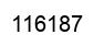 Number 116187 black image