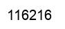 Number 116216 black image
