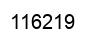 Number 116219 black image