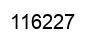 Number 116227 black image