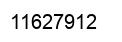 Number 11627912 black image