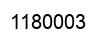 Number 1180003 black image