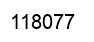 Number 118077 black image
