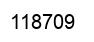 Number 118709 black image
