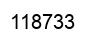 Number 118733 black image