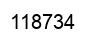 Number 118734 black image