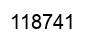 Number 118741 black image