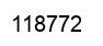 Number 118772 black image