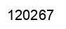 Number 120267 black image