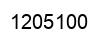 Number 1205100 black image