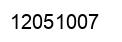Number 12051007 black image