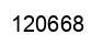 Number 120668 black image