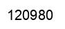 Number 120980 black image