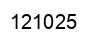 Número 121025 imagen negro