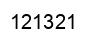 Number 121321 black image