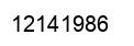 Número 12141986 imagen negro