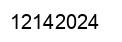 Number 12142024 black image