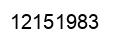 Number 12151983 black image