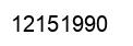 Número 12151990 imagen negro