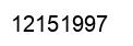 Number 12151997 black image