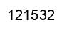 Number 121532 black image